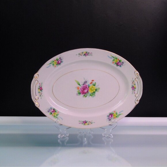 Occupied Japan Serving Platter Vintage Sone China WWII Japan Serving - Picture 1 of 10
